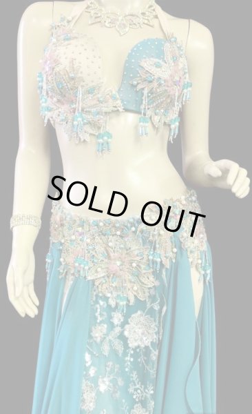 画像2: エジプトAmrオリエンタルコスチューム☆Clear capri blue☆ (2)