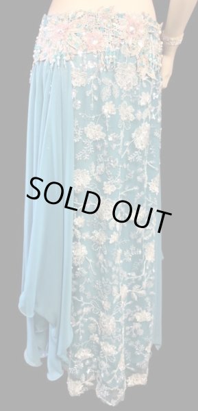 画像4: エジプトAmrオリエンタルコスチューム☆Clear capri blue☆ (4)