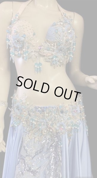 画像2: エジプトAmrオリエンタルコスチューム☆Crystal aqua blue Lemon ☆ (2)