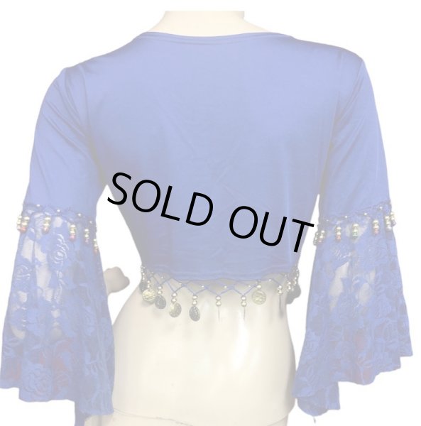 画像2: ストレッチチョリ☆エレガントコインレース* ロイヤルブルー* (2)