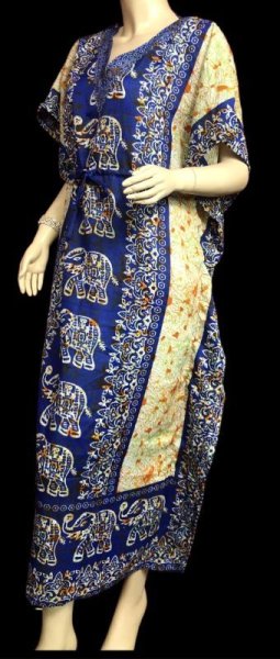 画像2: プリントカバードレス☆ブルーエレファント☆ (2)