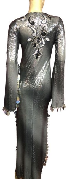 画像3: エジプト製ラメグラデーションサイディドレス☆モノトーンレオパード☆ (3)