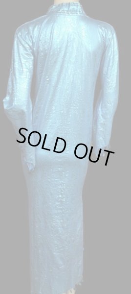 画像3: エジプト製ビーズラメバラディドレスII☆ ターコイズ☆ (3)