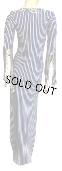 画像3: ♥HANAN/ハナン♥サイディドレス☆blue black stripe ☆ (3)