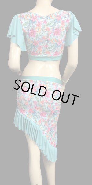 画像3: Amira Jamila オリジナル☆レッスンウェア* mint green cherry * (3)