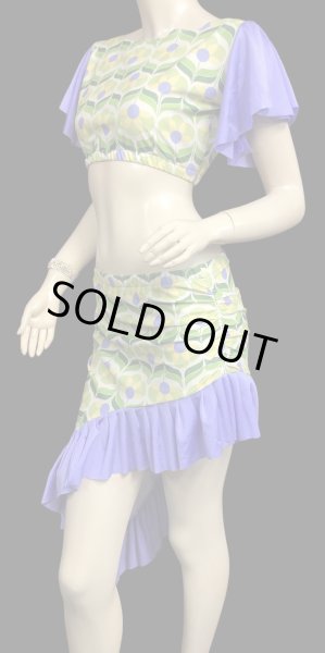 画像2: Amira Jamila オリジナル☆レッスンウェア* retro yellow flower * (2)