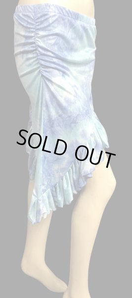 画像3: Amira Jamila オリジナル☆ストレッチフリルヒップスカーフ*frozen blue green * (3)