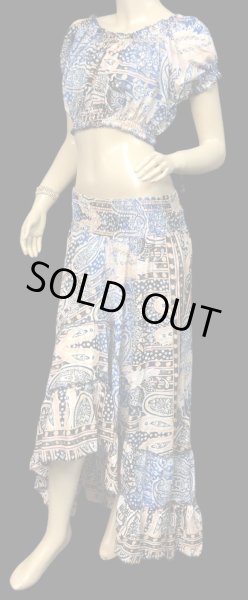 画像2: シルクプリントチョリ&スカートセットVIIII (2)