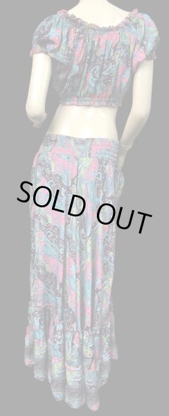 画像3: シルクプリントチョリ&スカートセットVIII (3)