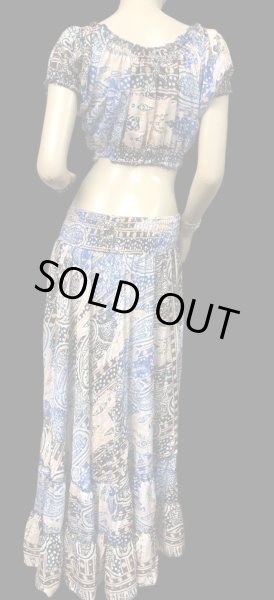 画像3: シルクプリントチョリ&スカートセットVIIII (3)