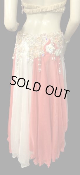 画像4: エジプトAmrオリエンタルコスチューム☆white salmon flamingo ☆ (4)