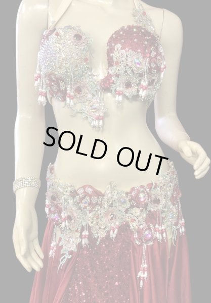 画像2: エジプトAmrオリエンタルコスチューム☆Romantic  red coral ☆ (2)