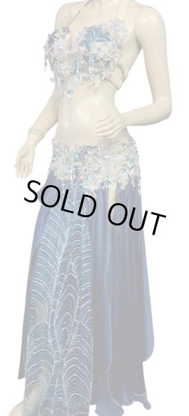 画像3: エジプトAmrオリエンタルコスチューム☆Silky madonna blue ☆ (3)