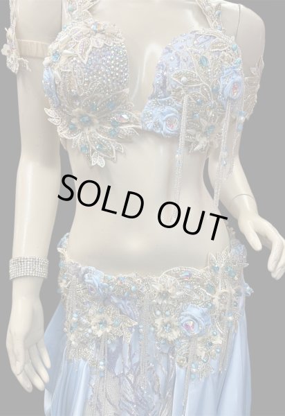 画像2: エジプトAmrオリエンタルコスチューム☆Crystal aqua blue Lemon ☆ (2)