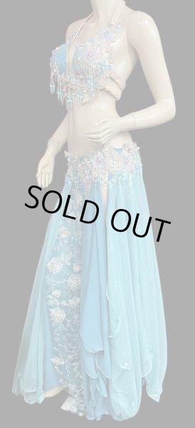 画像3: エジプトAmrオリエンタルコスチューム☆Clear capri blue☆ (3)