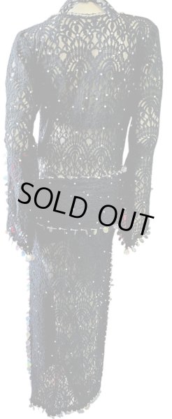 画像3: エジプト製ロマンティックレースサイーディ/ バラディドレス☆Black ☆ (3)