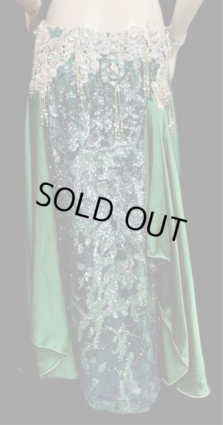 画像4: エジプトAmrオリエンタルコスチューム☆Chic deep green ☆ (4)