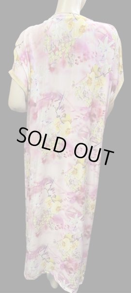 画像3: モロッコのガラベーヤ☆pink lime green flower ☆前開きタイプ☆フロントオープン (3)