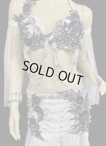 画像2: エジプトオリエンタルコスチューム☆white navy flower☆ (2)