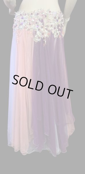 画像4: エジプトAmrオリエンタルコスチューム☆Sherbet salmon pink purple ☆ (4)