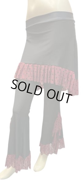 画像3: ♥Amira Jamila♥ヒップスカーフストレッチパンツ☆ブラックXブラックドット☆ (3)