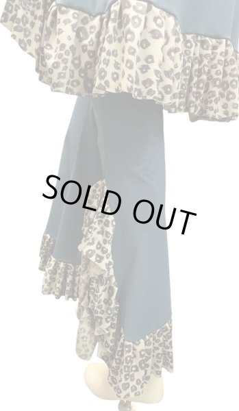 画像4: ♥Amira Jamila♥ヒップスカーフストレッチパンツ☆グリーンX レオパード☆ (4)