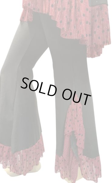 画像4: ♥Amira Jamila♥ヒップスカーフストレッチパンツ☆ブラックXブラックドット☆ (4)