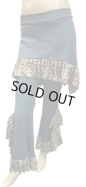 画像3: ♥Amira Jamila♥ヒップスカーフストレッチパンツ☆グリーンX レオパード☆ (3)