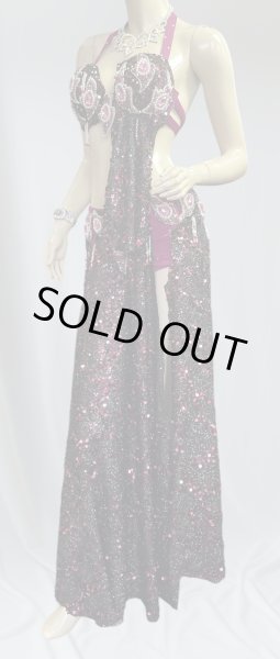 画像2: エジプトオリエンタルコスチューム☆ブラックスパンコール☆ (2)