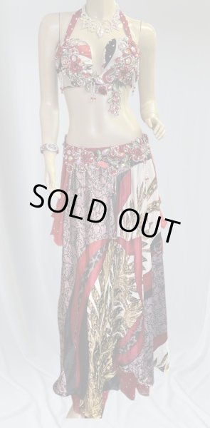 画像1: エジプトオリエンタルコスチューム☆black red ethnic ☆ (1)