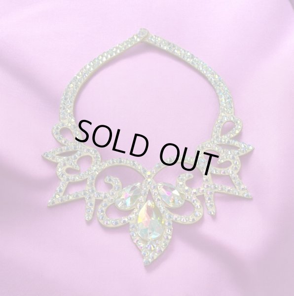 画像1: オーロラキラキララインストーンネックレス1 (1)