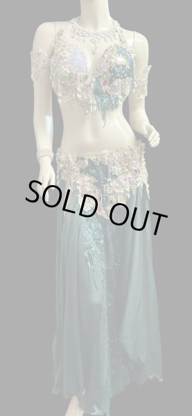 画像2: エジプトAmrオリエンタルコスチューム☆Chic deep green ☆ (2)