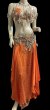 画像2: エジプトAmrオリエンタルコスチューム☆Elegant orange  coral ☆ (2)