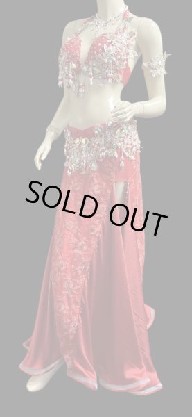 画像5: エジプトAmrオリエンタルコスチューム☆Elegant fresh red ☆ (5)