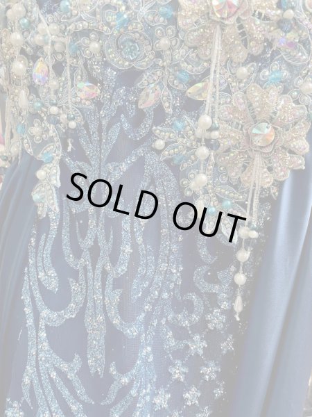 画像7: エジプトAmrオリエンタルコスチューム☆Silky madonna blue ☆ (7)