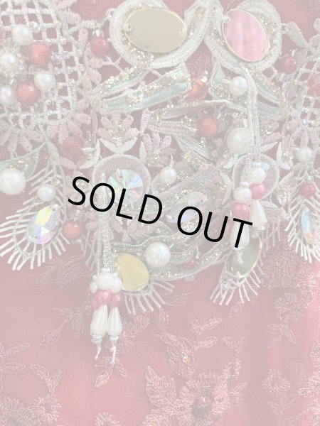 画像4: エジプトAmrオリエンタルコスチューム☆Elegant fresh red ☆ (4)