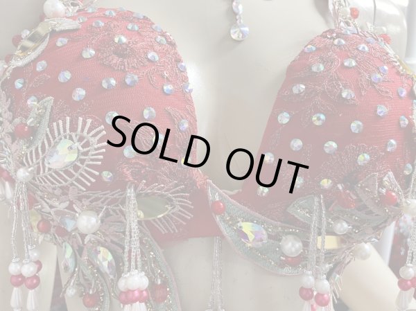 画像7: エジプトAmrオリエンタルコスチューム☆Elegant fresh red ☆ (7)