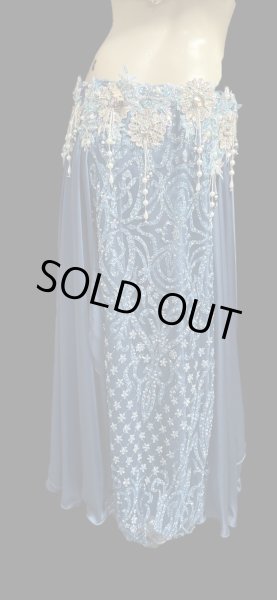 画像5: エジプトAmrオリエンタルコスチューム☆Silky madonna blue ☆ (5)