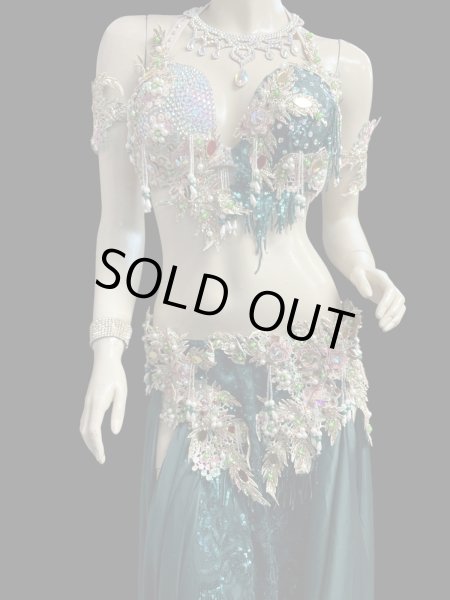 画像3: エジプトAmrオリエンタルコスチューム☆Chic deep green ☆ (3)