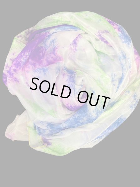 画像2: 5mm habotaiシルクベール☆タイダイ（ムラ染め）☆Blue X purple X green ☆ (2)