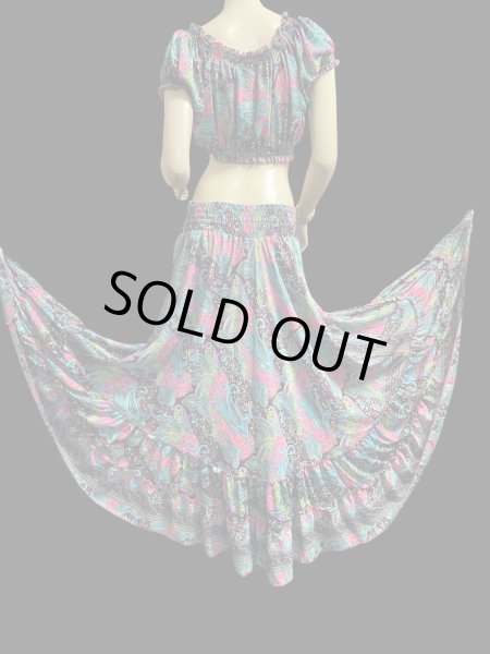 画像4: シルクプリントチョリ&スカートセットVIII (4)