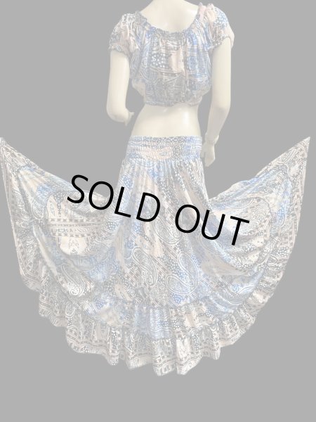 画像4: シルクプリントチョリ&スカートセットVIIII (4)