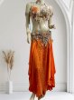 画像1: エジプトAmrオリエンタルコスチューム☆Elegant orange  coral ☆ (1)
