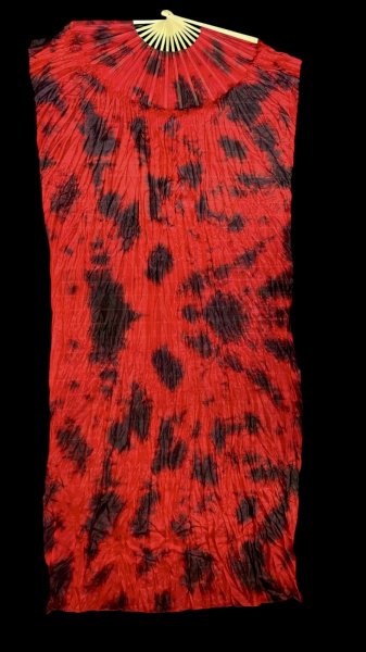 画像2: シルクファンベール（２本セット）/タイダイ☆Red &  black ☆ (2)