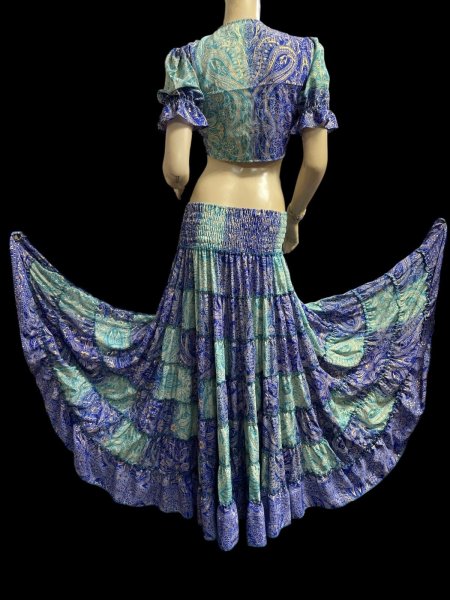 画像3: シルクプリントチョリ&スカートセットVVI (3)