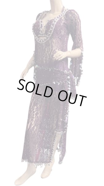 画像2: エジプト製ロマンティックレースサイーディ/ バラディドレス☆Azuki ☆ (2)