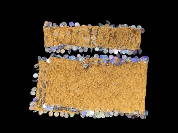 画像5: エジプト製ロマンティックレースサイーディ/ バラディドレス☆Mustard ☆ (5)