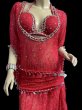 画像3: エジプト製ロマンティックレースサイーディ/ バラディドレス☆Red ☆ (3)