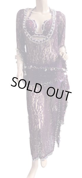 画像1: エジプト製ロマンティックレースサイーディ/ バラディドレス☆Azuki ☆ (1)