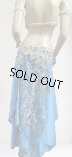 画像3: エジプトAmrオリエンタルコスチューム☆sky blue river flow☆ (3)